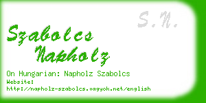 szabolcs napholz business card